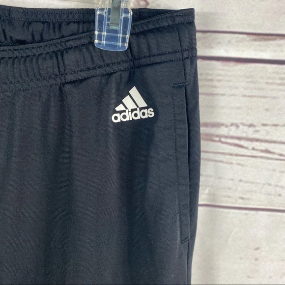ADIDAS basic black straight leg pants Sz M - Picture 2 of 4